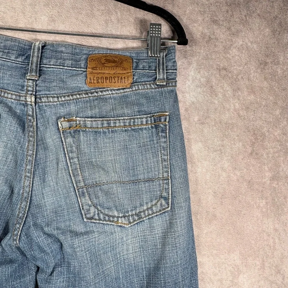 Aeropostale Bowery Slim Straight Jeans Mens Size 29X32 Blue Medium Wash Denim